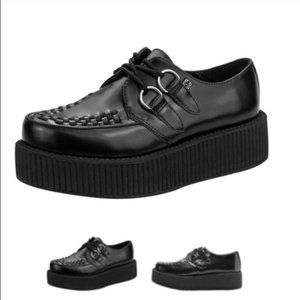 TUK Black Leather Viva Creeper